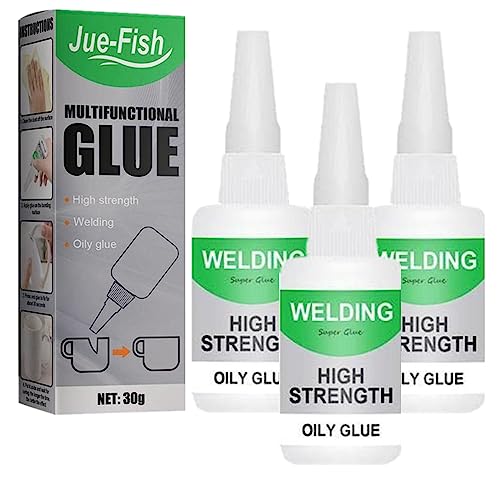 Jue Fish Glue, Jue Fish Multifunctional Glue, Jue-Fish Welding High-Strength Oily Glue, Jue Fish Multifunctional Glue, Uniglue Universal Super Glue Welding High-Strength Oily Glue (3PCS) von ZQTWJ