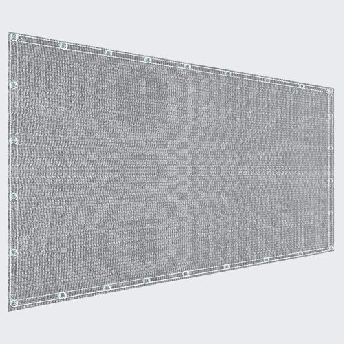 ZQXFZ Balkon Sichtschutz Ohne Bohren 50x350cm Atmungsaktiv Sonnenschutz Kühlung UV-Filter HDPE-Material Sichtschutz FüR Terrasse Garten Balkon -Hellgrau. von ZQXFZ