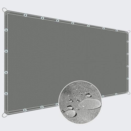 ZQXFZ Sonnenschutz Terrassendach 170x220cm Sonnenschutz Terrasse Balkon Sichtschutz Blickdicht Balkonumrandung -Grau. von ZQXFZ