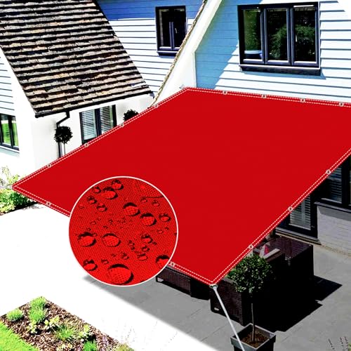 sonnensegel rechteckig mit ösen1.2x2.8mOxford-StoffSonnenschutz TerrasseSichtschutz, SchattenküHlung, Uv-Schutz-Rot. von ZQXFZ