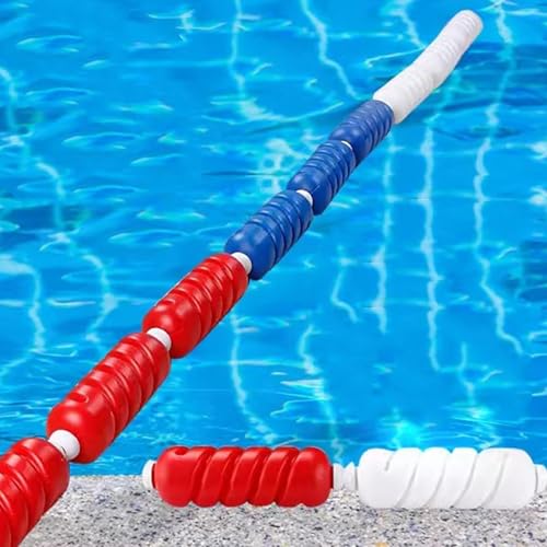 3,3 bis 60 Fuß lange schwimmende Sicherheitstrennleine für Schwimmbecken mit 2 Haken, Anti-Wellen-Sicherheitsseil für Schwimmbahnen bei Flachschwimmwettbewerben(Nylon,6m/20ft) von ZQXYXFUS