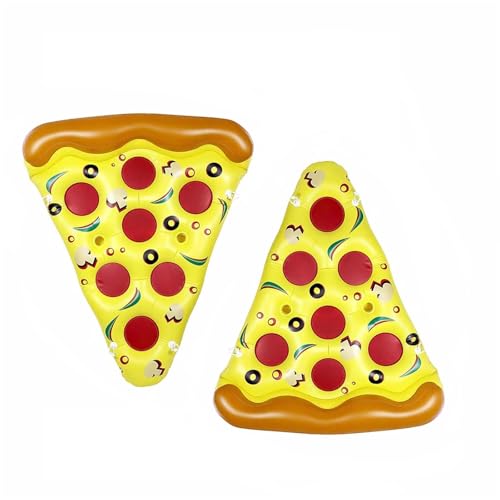 Aufblasbares Pizzastück-Pool-Float, lustige Pool-Floats, Schwimmparty-Spielzeug, Sommer-Pool-Floß, Set aufblasbares schwimmendes Reihenspielzeug(2pcs) von ZQXYXFUS