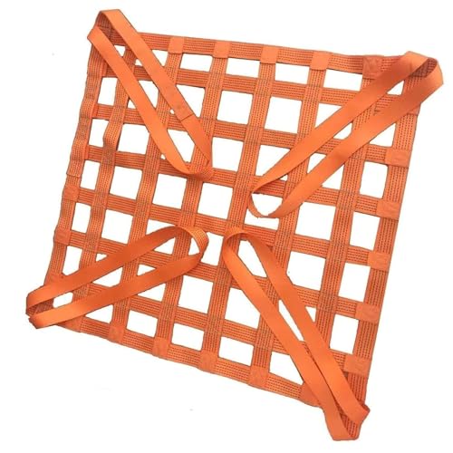Hochleistungs-Ladungshebenetz, flache Hebenetze aus Polyester, Hebenetzgurte, Takelagegurt für den Transport von Bau- und Takelagearbeiten(3 X 3M/Mesh 15cm/Load 2.5t) von ZQXYXFUS
