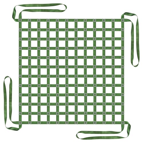 Hochleistungs-Ladungshebenetz, flache Hebenetze aus Polyester, Hebenetzgurte, Takelagegurt für den Transport von Bau- und Takelagearbeiten(4 X 4M/Mesh 20cm/Load 3.5t) von ZQXYXFUS