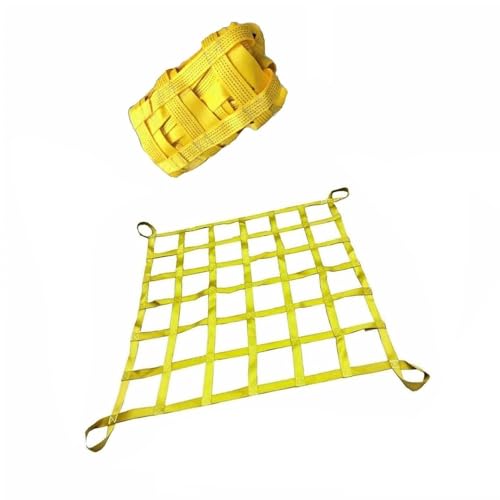 Lastenhebenetz - Hängenetz zum Abschleppen, Lastennetz für die Ladefläche eines Pickups, Lastenhebenetz, flaches Hebenetz aus Polyester mit quadratischen Maschen(1 X 1M/Mesh 10cm/Load 1t) von ZQXYXFUS