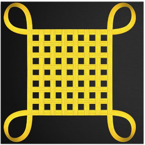 Lastenhebenetz - Hängenetz zum Abschleppen, Lastennetz für die Ladefläche eines Pickups, Lastenhebenetz, flaches Hebenetz aus Polyester mit quadratischen Maschen(3 X 3M/Mesh 20cm/Load 3.5t) von ZQXYXFUS