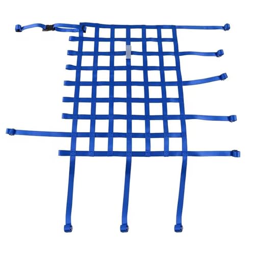 Nylon-Hebenetze - Rennwagen-Fensterschutznetz, Auto-Rücksitz-Isolationsbarrierenetz, Rücksitzteiler für Haustiere, Geländewagen-Driftsicherheits-Antikollisionsschutznetz(Blue) von ZQXYXFUS