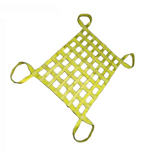 Polyester Ladungshebenetze - Reißfeste Hebenetzgurte, flache Polyester Schlingennetze, Hängenetze für Schiffsbe und entladedocks, Materialtransportbänder(2 X 2M/Mesh 15cm/Load 2.5t) von ZQXYXFUS