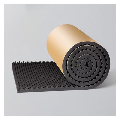 Schalldämmung Schallschutzschaum Schalldämmungs Schallschutzschaums, 2 cm Dicke Selbstklebende Studio-Sound-Akustikmatte, Feuerfeste Geräuschunterdrückung Schalldämmung Baumwolle(Black,7M) von ZQXYXFUS
