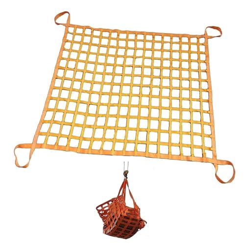 Sicherheitshebebänder, flaches Hebenetz aus Nylon, für Bauarbeiten und Transporte(2 X 2M/Mesh 15cm/Load 2.5t) von ZQXYXFUS