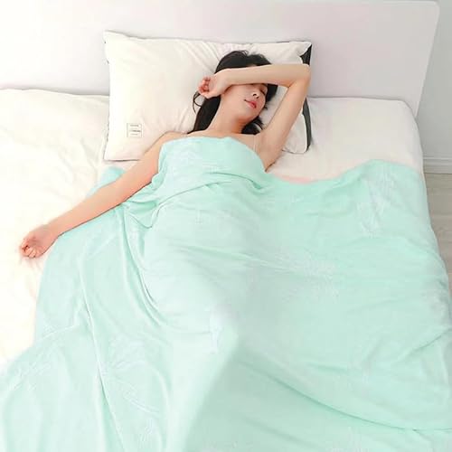Kühldecke Sommerdecke Kühlfasern Selbstkühlende Decke Bettdecken um in warmen Nächten kühl zu bleiben für Besseren Schlaf Atmungsaktive Weiche Wohndecke Reisedecke Babydecke von ZQYMM