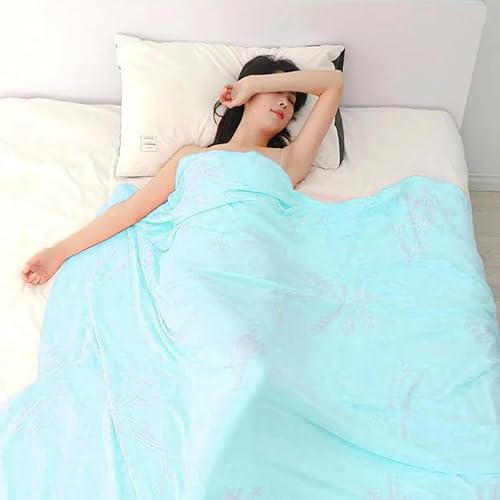 Kühlende Decke Sommer für Heißen Nächte Selbstkühlende Decke für Kann Körper Kühl Halten Absorbiert Körperwärme Leichte Atmungsaktive Kühldecke Bambus Leichte Sommerdecke für Bett Sofa und überall von ZQYMM