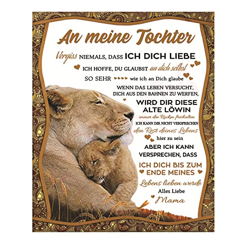 Kuscheldecke Personalisierte Decke Geschenk An Meine Tochter Von Mama,Mutter Zu Tochter Brief Decke,Super Weiche Decke Flanell für Tagesdecke Wohnzimmerdecke Tv-Decken,Mutter zu Tochter H,150*200CM von ZQYMM