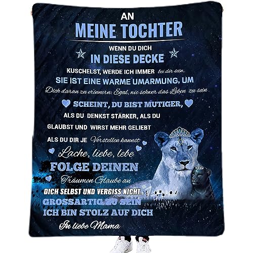 ZQYMM Personalisierte Decke Tochter Geschenke von Mama, Mutter Tochter Geschenke, Kuscheldecke Flauschige, Witziges Geburtstagsgeschenk für Meine Tochter, 18 Geburtstag Mädchen von ZQYMM