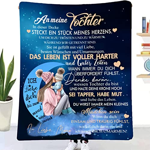 ZQYMM Personalisierte Decke Tochter Geschenke von Mama, Mutter Tochter Geschenke, Kuscheldecke Flauschige, Witziges Geburtstagsgeschenk für Meine Tochter, 18 Geburtstag Mädchen von ZQYMM