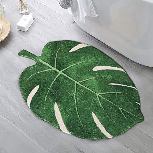 ZQYMM Blattförmiger Teppich Für Schlafzimmer, Blatt Kinderteppich Waschbarer Kinderzimmerteppich rutschfeste Spielzimmermatte Teppich Für Kinderzimmer Eingangsbereich Dekoration,Grün,50 * 80cm von ZQYMM