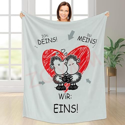 ZQYMM Juratar Jahrestag Geschenk für Ihn Sie, Ich Liebe Dich Geschenke für Frauen Männer, Kuscheldecke Personalisierte Decke Ich Liebe Dich Decke, Geburtstagsgeschenk für Männer Frauen von ZQYMM