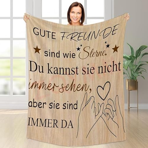 ZQYMM Kuscheldecke Freundin Flanell Geschenke für Freundin Personalisierte Decke Beste Freundin Geschenke Geburtstagsgeschenk für Freundin Briefdecke Positiv Ermutigen Nachricht Geburtstag Tv-Decken von ZQYMM