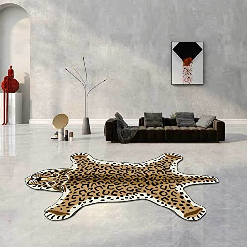 ZQYMM Leoparden Druck Kunstfell Teppich, Rutschfeste Fußmatte Für Wohnzimmer, Schlafzimmer, Kinderzimmer, Dschungel-Themenzimmer, Spielzimmer - Leopard, 80 * 120CM ZQYMM Leoparden Druck Kunstfell Teppich, Rutschfeste Fußmatte Für Wohnzimmer, Schlafzimmer, Kinderzimmer, Dschungel-Themenzimmer, Spielzimmer - Leopard, 80 * 120CM von ZQYMM