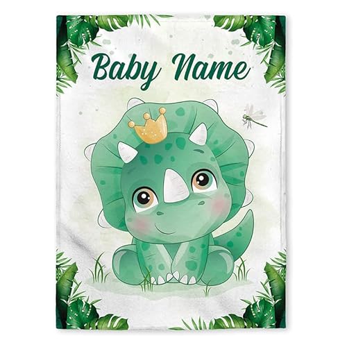 ZQYMM Personalisierte Babydecke mit Namen Kinderdecke Individuelle Wunschtier Decken mit Namen für Newborn und Geburtsdatum für Kinder Neugeborenen Geschenk Geschenk Zur Geburt von ZQYMM