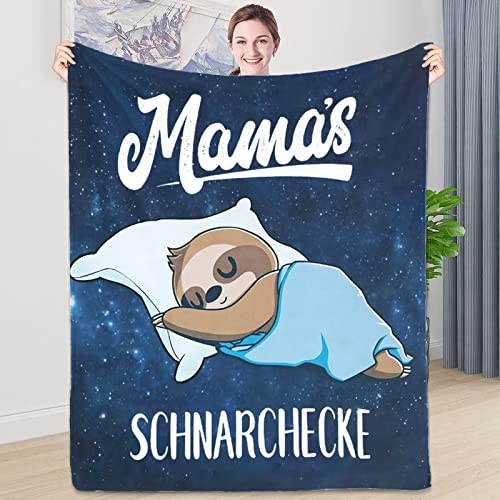 ZQYMM Personalisierte Decke Geschenk für Mama- Muttertagsgeschenk für Mama, Geschenk Geburtstag Geschenkideen für Mama-Faultier Kuscheldecke,Bester Mama Geschenke von ZQYMM