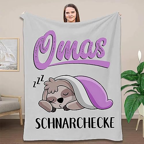 ZQYMM Personalisierte Decke Geschenk für Oma- Muttertagsgeschenk für Oma, Geschenk Geburtstag Geschenkideen für Oma-Faultier Flauschig Kuscheldecke,Bester Oma Geschenke von ZQYMM