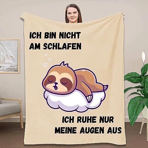 ZQYMM Personalisierte Decke Geschenk für Tochter- Ostergeschenk für Tochter, Geschenk Geburtstag Geschenkideen für Tochter-Faultier Flauschig Kuscheldecke, Bester Tochter Geschenke von ZQYMM