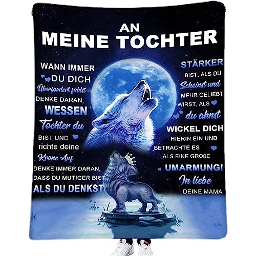 ZQYMM Personalisierte Decke Tochter Geschenke von Mama, Mutter Tochter Geschenke, Kuscheldecke Flauschige, Witziges Geburtstagsgeschenk für Meine Tochter, 18 Geburtstag Mädchen von ZQYMM