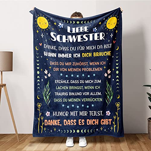 ZQYMM Schwester Decke Flanell Kuscheldecke Personalisiert 150*200CM Winter, Alle von ZQYMM