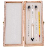 Zqyrlar - 3-teiliges Alkoholmessgerät mit Thermometer Alkoholmessgerät Alkoholgehalt 0-40, 40-70, 70-100 Vol% Hydrometer für Spirituosen Destillate von ZQYRLAR
