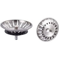 Zqyrlar - Küchenspülenstöpsel aus Edelstahl (2er-Set) – Universal-Küchenspülenfilter (Durchmesser: 80 mm), Spülbeckenstöpsel mit 18 Schlitzen, von ZQYRLAR