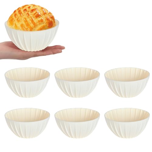 6 Stück Silikon-Sauerteig-Gärkörbchen, Gärkörbe zum Backen von Sauerteigbrot - Runde Gärbox für Teig, ofenfest,Sauerteig-Brot-Backkorb, Gärkörbe für die Brotherstellung 6 Stück Silikon-Sauerteig-Gärkörbchen, Gärkörbe zum Backen von Sauerteigbrot - Runde Gärbox für Teig, ofenfest,Sauerteig-Brot-Backkorb, Gärkörbe für die Brotherstellung von ZQZXD
