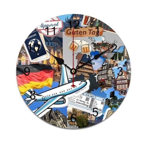 ZRCLXLVU Deutschland Silent Sweep PVC-Wanduhr kombiniert minimalistische Ästhetik mit leichter rahmenloser Konstruktion, ideal für Schlafzimmer, Büros oder Arbeitszimmer. ZRCLXLVU Deutschland Silent Sweep PVC-Wanduhr kombiniert minimalistische Ästhetik mit leichter rahmenloser Konstruktion, ideal für Schlafzimmer, Büros oder Arbeitszimmer. von ZRCLXLVU