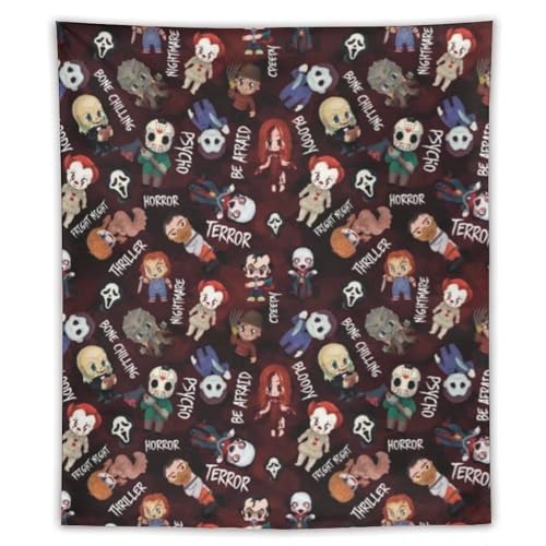 ZRCLXLVU Halloween-Horrorfilm-Wandteppich aus Polyester mit Wohnheim, Blumen-Thema und Raumdekoration ZRCLXLVU Halloween-Horrorfilm-Wandteppich aus Polyester mit Wohnheim, Blumen-Thema und Raumdekoration von ZRCLXLVU
