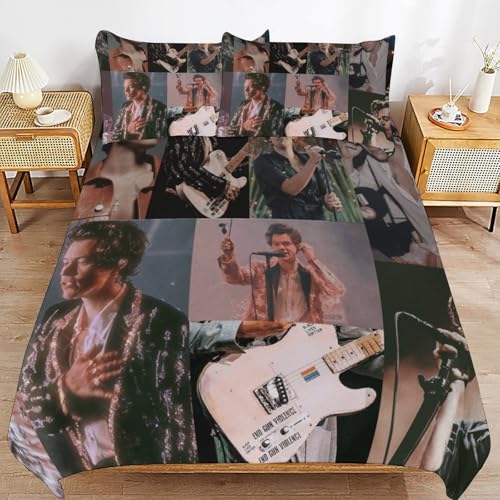 ZRCLXLVU Harry Styles Bettwäsche-Set, innovativer Reißverschluss, weiche Oberfläche, strapazierfähig, gewebt, bequem, das ganze Jahr über zu verwenden ZRCLXLVU Harry Styles Bettwäsche-Set, innovativer Reißverschluss, weiche Oberfläche, strapazierfähig, gewebt, bequem, das ganze Jahr über zu verwenden von ZRCLXLVU