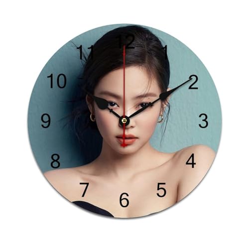 ZRCLXLVU Jennie PVC-Uhr mit geräuschlosem Sekundenzeiger und minimalistischem rahmenlosem Stil, perfekt für Schlafzimmer, Klassenzimmer oder moderne Büroumgebungen. von ZRCLXLVU