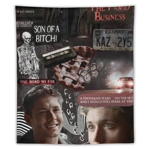 ZRCLXLVU Jensen ackles dekorativer Wandteppich für Wohnheim, Blumen-Thema und Raumdekoration von ZRCLXLVU