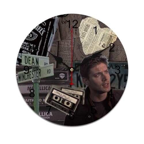 ZRCLXLVU Jensen verfügt über eine leise geschwungene PVC-Uhr mit leichtem Design und minimalistischem rahmenlosem Stil, geeignet für Schlafzimmer, Klassenzimmer oder Esszimmer. von ZRCLXLVU