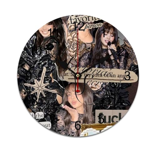 ZRCLXLVU Lisa Minimalistische Uhr aus strapazierfähigem PVC und geräuschlosem Kehrmechanismus, geeignet für Wohnkultur, Büros und kreative Wandprojekte. von ZRCLXLVU