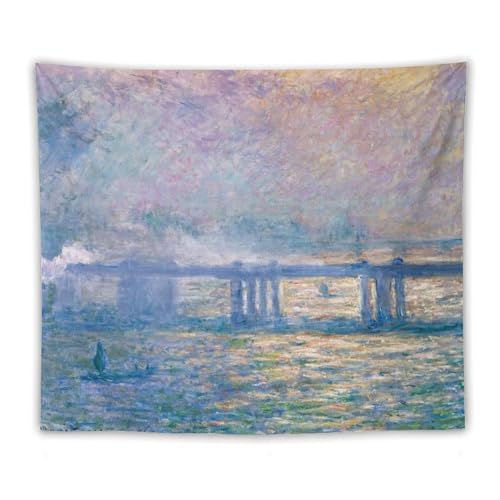 ZRCLXLVU Monet Gemälde Raumdekoration Wandteppich mit Veranda, Baummotiv und einfach anzubringen ZRCLXLVU Monet Gemälde Raumdekoration Wandteppich mit Veranda, Baummotiv und einfach anzubringen von ZRCLXLVU