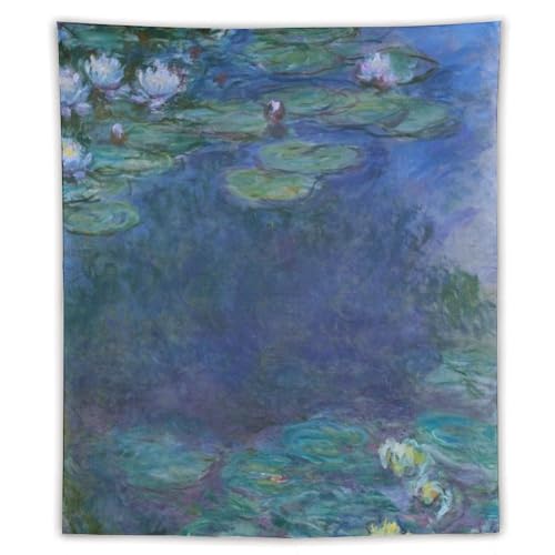 ZRCLXLVU Monet Gemälde malerischer Wandbehang, ideal für Veranda, Blumen-Thema und dekorativer Überwurf von ZRCLXLVU