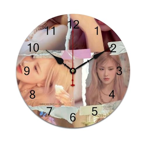 ZRCLXLVU ROSÉ Leichte und leise PVC-Uhr mit minimalistischem rahmenlosem Design, geeignet für Schlafzimmer, Küche oder Klassenzimmer. ZRCLXLVU ROSÉ Leichte und leise PVC-Uhr mit minimalistischem rahmenlosem Design, geeignet für Schlafzimmer, Küche oder Klassenzimmer. von ZRCLXLVU