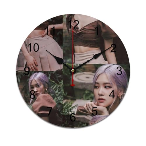 ZRCLXLVU ROSÉ Leichte und leise PVC-Uhr mit minimalistischem rahmenlosem Design, geeignet für Schlafzimmer, Wohnzimmer oder Klassenzimmer. ZRCLXLVU ROSÉ Leichte und leise PVC-Uhr mit minimalistischem rahmenlosem Design, geeignet für Schlafzimmer, Wohnzimmer oder Klassenzimmer. von ZRCLXLVU