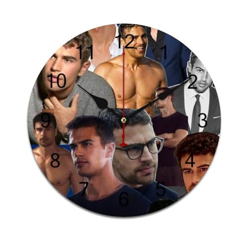 ZRCLXLVU Theo Schauspieler James PVC-Wanduhr mit flüsterleisen Sweep-Sekunden und rahmenlosem, minimalistischem Design, perfekt für Esszimmer, Wohnzimmer oder Büros. von ZRCLXLVU