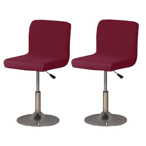 ZRCYXDW 2 Stück Spandex Bar Stuhlhussen, Elastischem Barhocker Bezüge Mit Elastischem Boden Mit Lehne Barhocker Stuhlbezüge Für Restaurant-Rotwein-2er Set von ZRCYXDW
