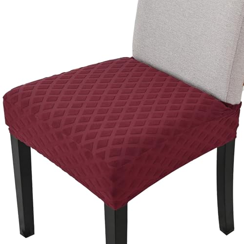 ZRCYXDW 2 Stück Stuhlbezug Sitzfläche Spandex, Stretch Sitzbezug Stuhl Waschbar Weiche Stuhlhussen-Weinrot-2 Stück ZRCYXDW 2 Stück Stuhlbezug Sitzfläche Spandex, Stretch Sitzbezug Stuhl Waschbar Weiche Stuhlhussen-Weinrot-2 Stück von ZRCYXDW