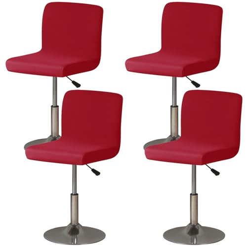 ZRCYXDW Bar Stuhlhussen Stretch, 4 Teiliges Spandex Barhocker Bezug Abnehmbarem Drehbar Barhocker Abdeckungen Universal Waschbar Barhocker Stuhlbezüge-Rot-4er Set ZRCYXDW Bar Stuhlhussen Stretch, 4 Teiliges Spandex Barhocker Bezug Abnehmbarem Drehbar Barhocker Abdeckungen Universal Waschbar Barhocker Stuhlbezüge-Rot-4er Set von ZRCYXDW