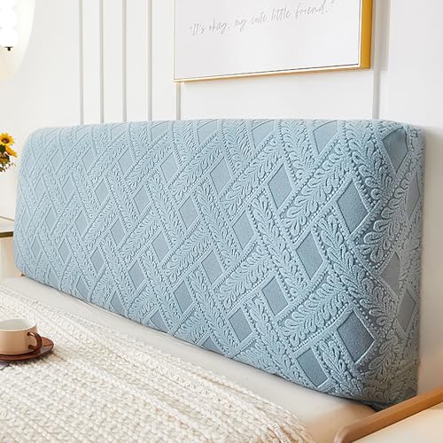 ZRCYXDW Bettkopfteil Hussen Stretch, All-Inclusive Bett Kopfteil Bezug Spandex Weicher Abnehmbarer Bett Kopfteil Abdeckung Rutschfester Waschbarer-hellblau-170-190cm von ZRCYXDW