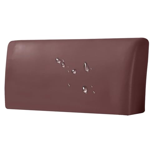 ZRCYXDW Bettkopfteil Hussen Wasserdicht, PU Leder Bett Kopfteil Bezug Moderne Kopfteilbezug Abnehmbarem Bett Kopfteil Abdeckung Für Schlafzimmer Dekor-Weinrot-120-135cm(47.2-53.1in) von ZRCYXDW