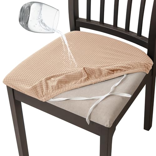 ZRCYXDW Esszimmerstuhl Sitzbezüge Mit Krawatten, Wasserdicht Stuhlbezug Sitzfläche 2 Stück Spandex Stretch Stuhlhussen Für Küche Garten-Creme Farben-2er Set ZRCYXDW Esszimmerstuhl Sitzbezüge Mit Krawatten, Wasserdicht Stuhlbezug Sitzfläche 2 Stück Spandex Stretch Stuhlhussen Für Küche Garten-Creme Farben-2er Set von ZRCYXDW